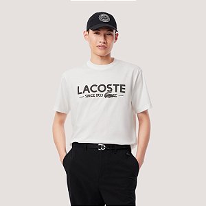 CAMISETA LACOSTE MC COMFORT ALGODÃO BRANCO MASCULINA