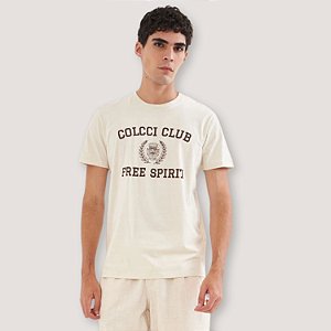 CAMISETA COLCCI MC COMFORT BEGE MASCULINA