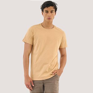 CAMISETA COLCCI MC SLIM ALGODAO BEGE MASCULINO