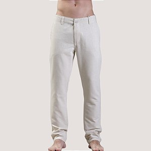 CALÇA DESERT LINHO ESPORTE FINO SKINNY OFF WHITE MASCULINA