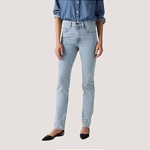 CALÇA LEVIS 724 JEANS CLARO COM ELASTANO FEMININA