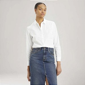 CAMISETE LEVIS ML  ALGODÃO LISA BRANCO FEMININA