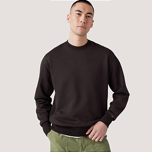 BLUSAO LEVIS MOLETOM CARECA PRETO UNISEX