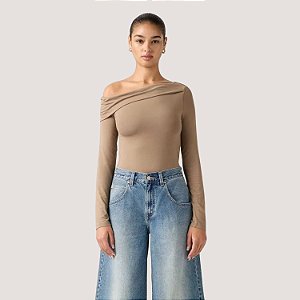 BLUSA LEVIS ML  VISCOSE/ELASTANO BEGE FEMININA