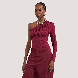 BLUSA COLCCI NULA MANGA BORDÔ FEMININO ADULTO
