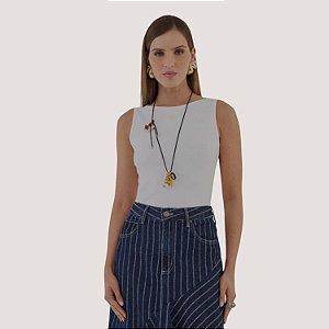 BLUSA COLCCI REGATA CANELADA OFFWHITE FEMININO ADULTO