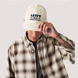 BONE LEVIS BRIM ABA CURVA ABERTO OFFWHITE MASCULINO ADULTO