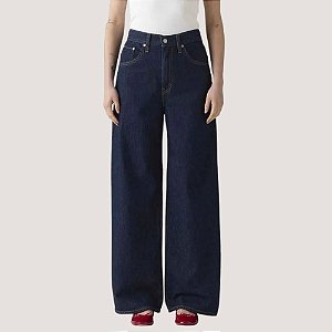 CALÇA LEVIS JEANS ESCURO BRUTO PANTALONA FEMININO ADULTO