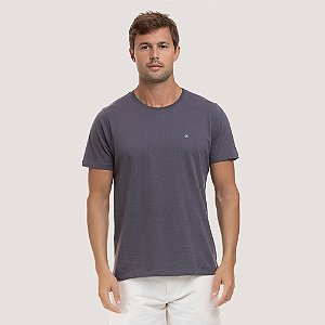 CAMISETA DESERT MANGA CURTA COMFORT ALGODÃO SILKADA CHUMBO MASCULINO ADULTO