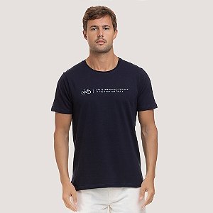 CAMISETA DESERT MANGA CURTA COMFORT ALGODÃO SILKADA AZUL MARINHO MASCULINO ADULTO