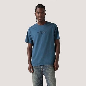 CAMISETA LEVIS MANGA CURTA COMFORT ALGODÃO AZUL JEANS MASCULINO ADULTO