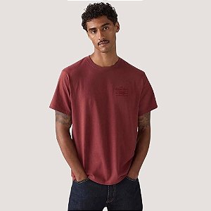 CAMISETA LEVIS MANGA CURTA COMFORT ALGODÃO VINHO MASCULINO ADULTO