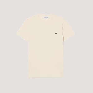 CAMISETA LACOSTE MANGA CURTA COMFORT ALGODÃO BEGE MASCULINO ADULTO