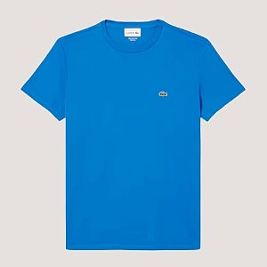 CAMISETA LACOSTE MANGA CURTA COMFORT ALGODÃO AZUL ROYAL MASCULINO ADULTO