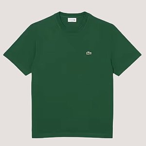 CAMISETA LACOSTE MANGA CURTA COMFORT ALGODÃO VERDE MASCULINO ADULTO