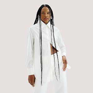 CAMISETE LEZ A LEZ MANGA LONGA ALGODÃO BRANCO FEMININO ADULTO