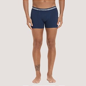 CUECA DESERT ALGODÃO BOXER LISA PACOTE AZUL MARINHO MASCULINO ADULTO