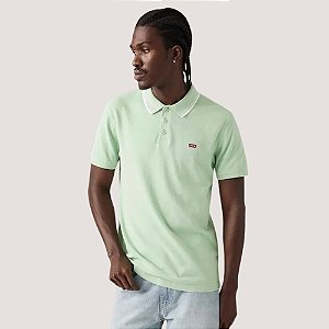 POLO LEVIS MANGA CURTA SLIM PIQUET VERDE CLARO MASCULINO ADULTO