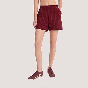 SHORT COLCCI ALFAIATARIA BORDÔ FEMININO ADULTO