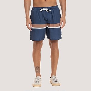 SHORT DESERT POLIESTER COM ELASTANO FITNESS AZUL MARINHO MASCULINO ADULTO