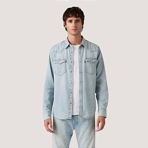 CAMISA LEVIS MANGA LONGA SLIM JEANS CLARO MASCULINO ADULTO