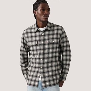 CAMISA LEVIS MANGA LONGA COMFORT ALGODÃO PRETO MASCULINO ADULTO