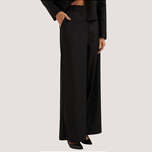 CALÇA LEZ A LEZ ALFAIATARIA PANTALONA PRETO FEMININO ADULTO