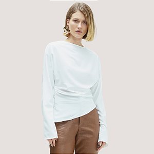 BLUSA SLY MANGA LONGA ALGODÃO BRANCO FEMININO ADULTO