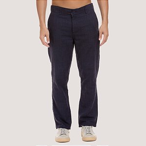 CALÇA DESERT LINHO ESPORTE FINO SLIM AZUL MARINHO MASCULINO ADULTO