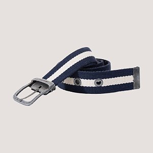 CINTO DESERT LONA DUPLA FACE LISTRADO AZUL MARINHO MASCULINO ADULTO