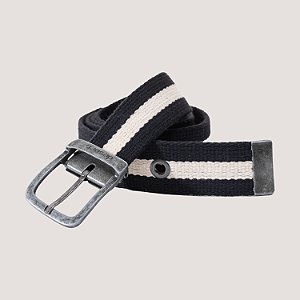 CINTO DESERT LONA DUPLA FACE LISTRADO PRETO MASCULINO ADULTO