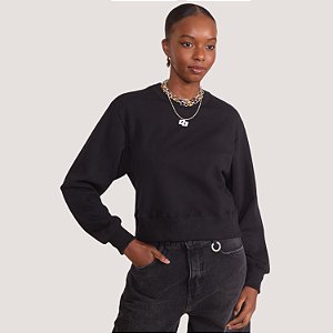 BLUSAO COLCCI MOLETOM CARECA PRETO FEMININO ADULTO
