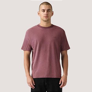 CAMISETA LEVIS MANGA CURTA OVERSIZED ALGODÃO VERMELHO MASCULINO ADULTO