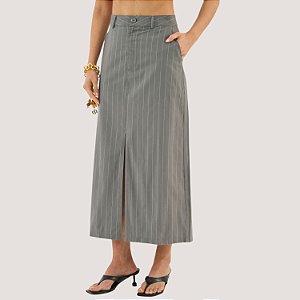 SAIA COLCCI MIDI RISCA GIZ CINZA FEMININO ADULTO