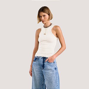 BLUSA COLCCI REGATA CANELADA OFFWHITE FEMININO ADULTO