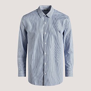 CAMISA RESERVA MANGA LONGA COMFORT ALGODÃO AZUL MASCULINO ADULTO
