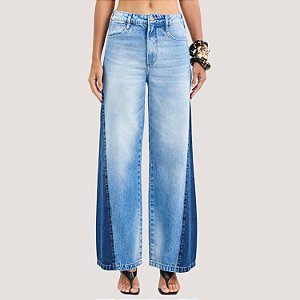 CALÇA COLCCI JEANS MÉDIO BRUTO WIDE LEG FEMININO ADULTO