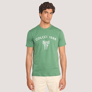 CAMISETA COLCCI MANGA CURTA SLIM ALGODÃO VERDE MASCULINO ADULTO