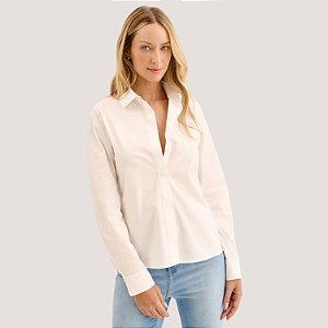 CAMISETE LEZ A LEZ MANGA LONGA TRICOLINE BRANCO FEMININO ADULTO