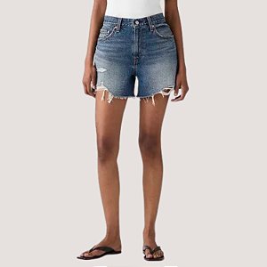 SHORT LEVIS JEANS MÉDIO BRUTO BASIC FEMININO ADULTO