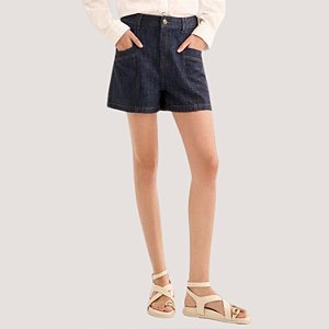 SHORT LEZ A LEZ JEANS ESCURO BRUTO BASIC FEMININO ADULTO
