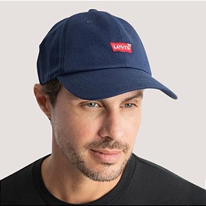 BONE LEVIS BRIM ABA CURVA ABERTO AZUL MARINHO UNISEX ADULTO