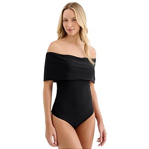 BLUSA LEZ A LEZ REGATA BODY MISTO PRETO FEMININO ADULTO