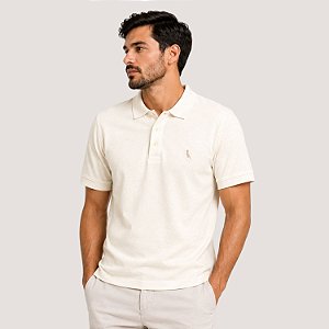 POLO RESERVA MANGA CURTA COMFORT PIQUET LISO OFFWHITE MASCULINO ADULTO