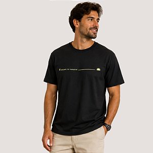 CAMISETA DESERT MANGA CURTA COMFORT ALGODÃO SILKADA PRETO MASCULINO ADULTO