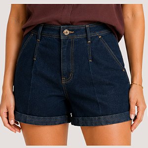 SHORT SLY JEANS ESCURO BRUTO BASICO FEMININO ADULTO