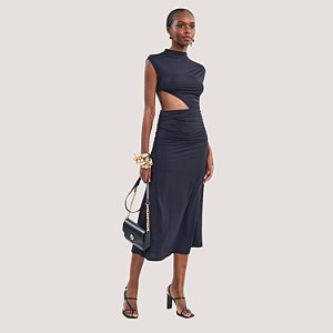 VESTIDO COLCCI REGATA POLIAMIDA MIDI PRETO FEMININO ADULTO
