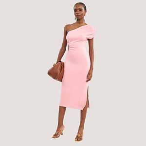 VESTIDO COLCCI NULA MANGA ROSA FEMININO ADULTO
