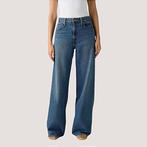 CALÇA LEVIS CINCH JEANS ESCURO BRUTO WIDE LEG FEMININO ADULTO