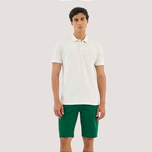 POLO COLCCI MANGA CURTA SLIM PIQUET LISA OFFWHITE MASCULINO ADULTO